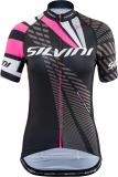 Dámský cyklistický dres Silvini Team WD1402 black-pink