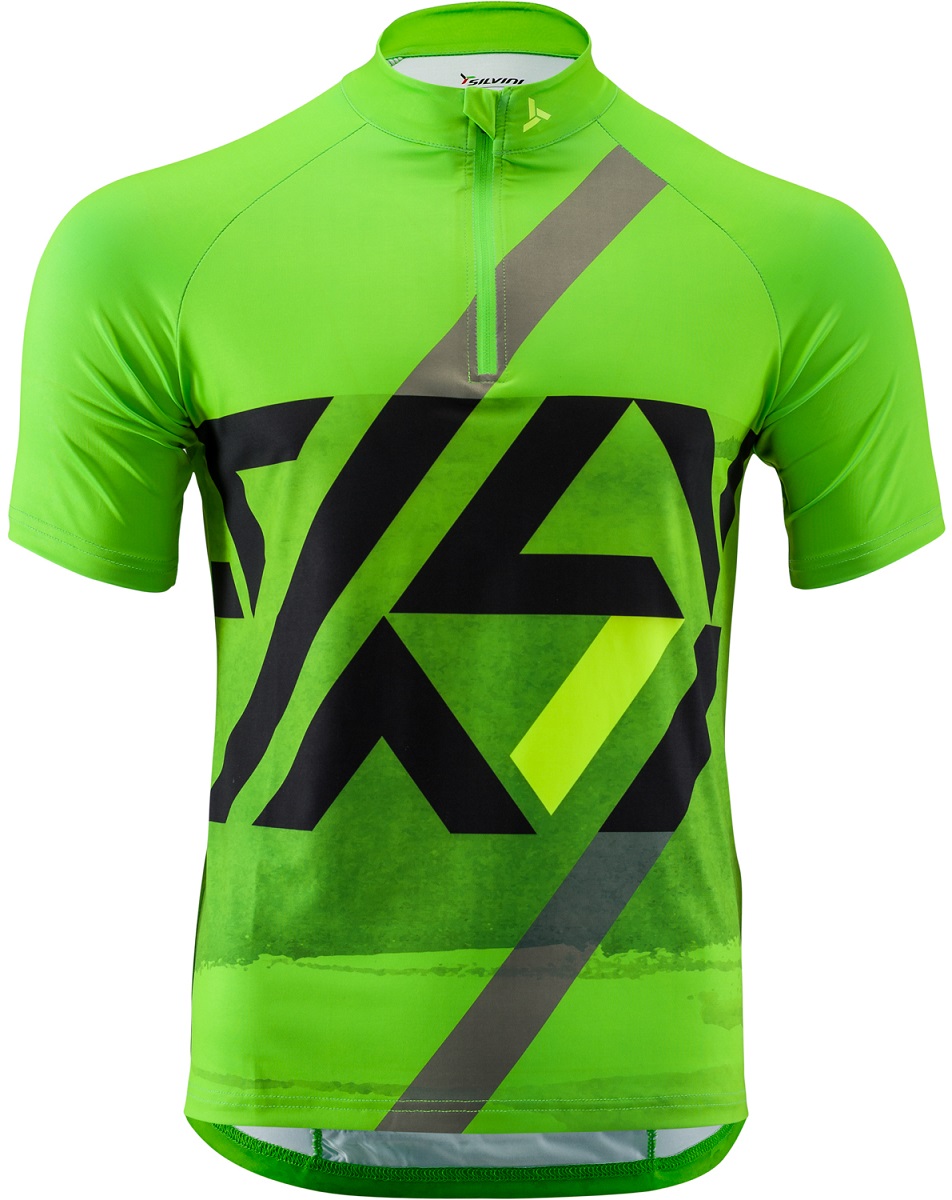 Pánský cyklistický dres Silvini Gallo MD1420 Green-Black