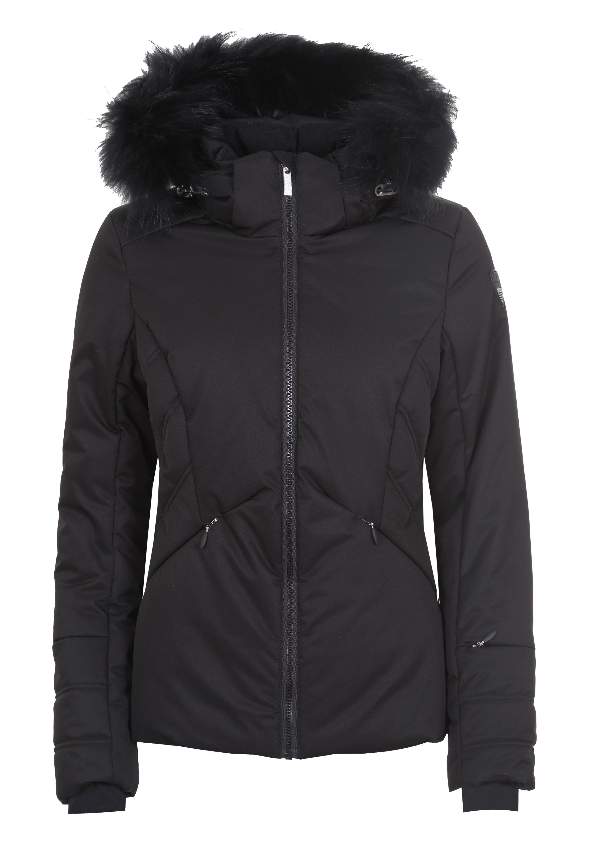 Dámská zimní bunda Icepeak Elloree IA s pravou kožešinou černá col. 990