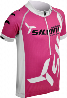 Dětský cyklistický dres Silvini Team CD403J růžový