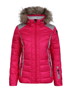 Dámská zimní bunda Icepeak Cindy IA s pravou kožešinou růžová col. 635
