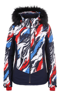 Dámská lyžařská bunda Icepeak Freeland tm. modrá/modrá/červená col. 990