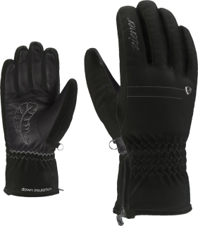 Dámské lyžařské péřové rukavice Ziener Kylee AS černé